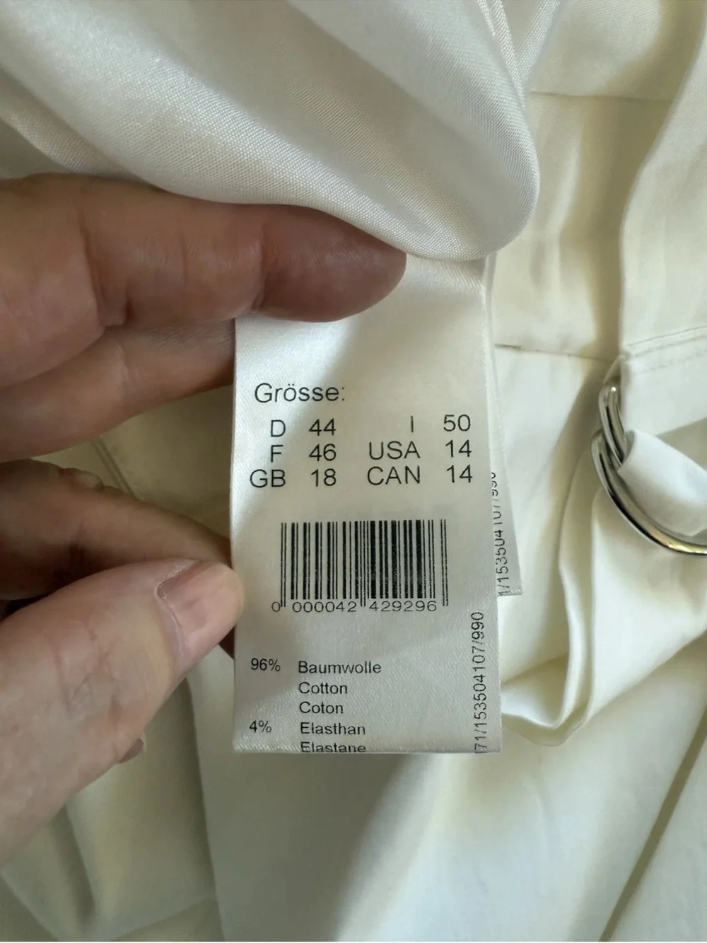 St. Emile White Wide Pleated Skirt - Size 14 Extra Large